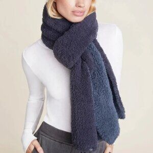 New! Barefoot Dreams CozyChic Lite Confetti Scarf Deep Sea Blue Indigo
